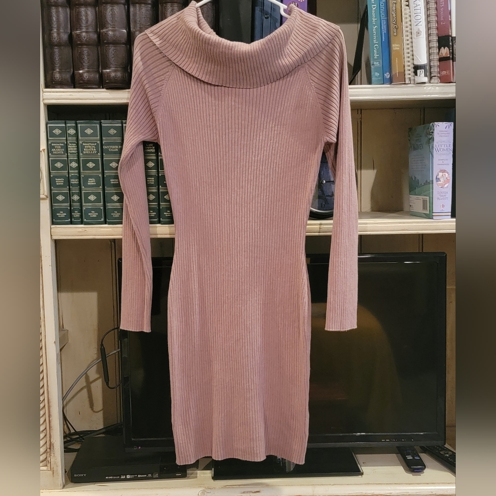 Cowlneck mini sweater dress or long shirt - Picture 9 of 10